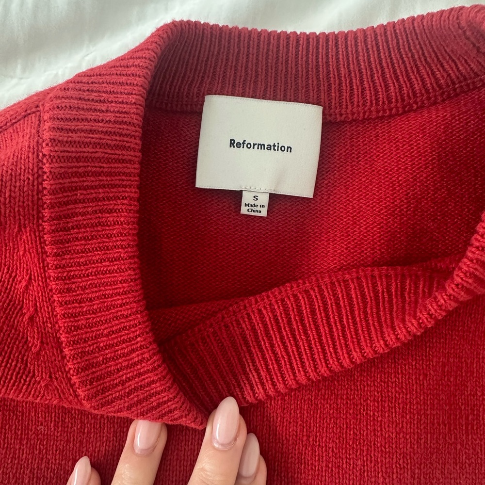 Reformation Cashmere Blend Oversized Crew Sweater - Picture 6 of 9